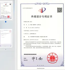 The granted Air8 Cushion patent under the number CN209219658U for China