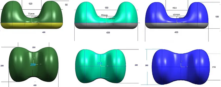 The first 3D drawings of the Air8 Cushion