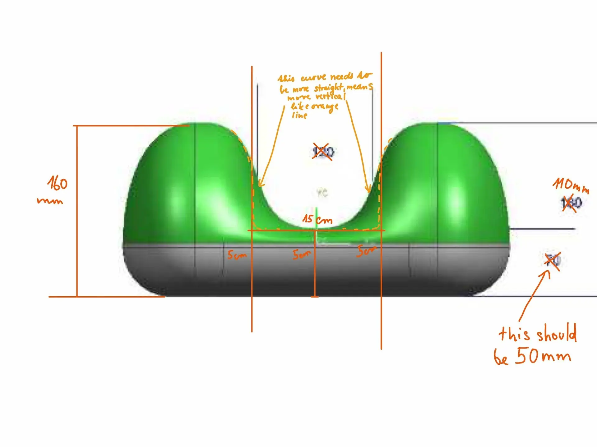 3D drawing of Air8 with annotations