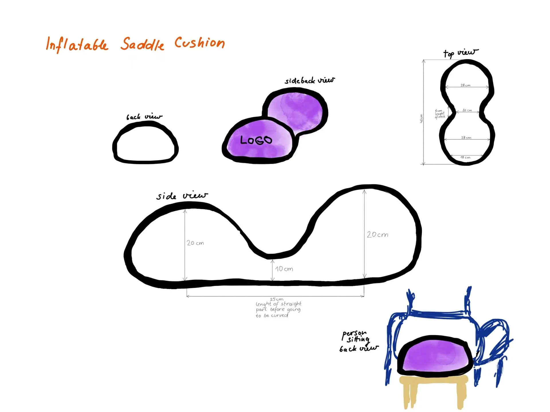 The first sketch of the Air8 Cushion